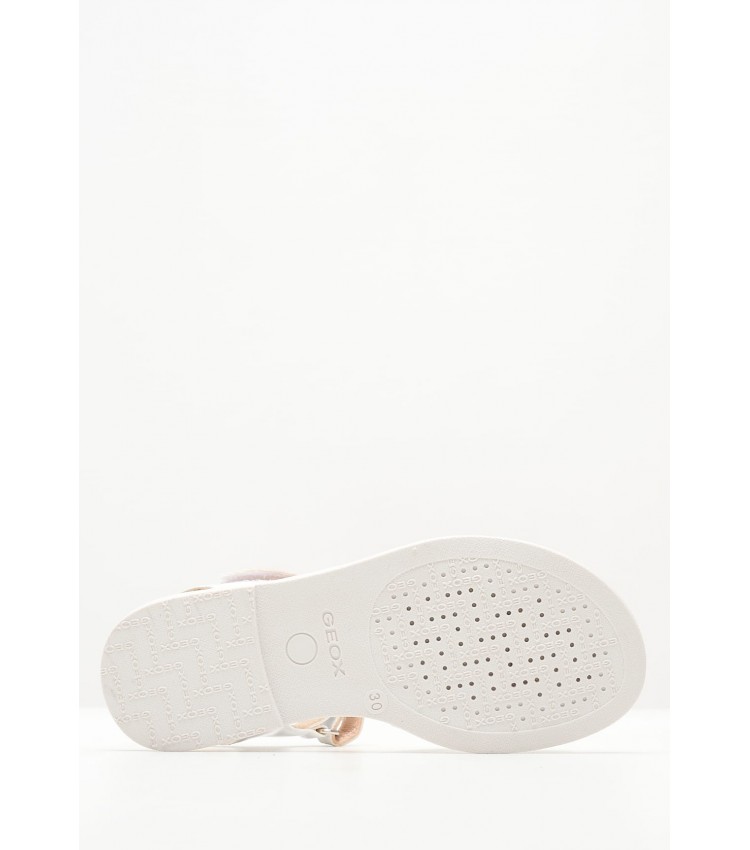Kids Flip Flops & Sandals Js.Karly White ECOleather Geox