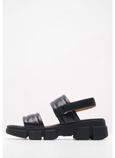 Women Sandals Lisbona.Np Black Leather Geox