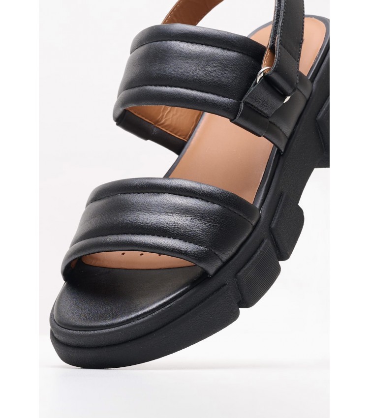 Women Sandals Lisbona.Np Black Leather Geox