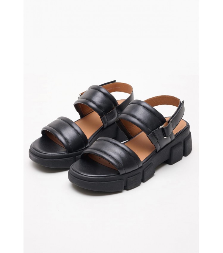 Women Sandals Lisbona.Np Black Leather Geox