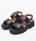 Women Sandals Lisbona.Np Black Leather Geox