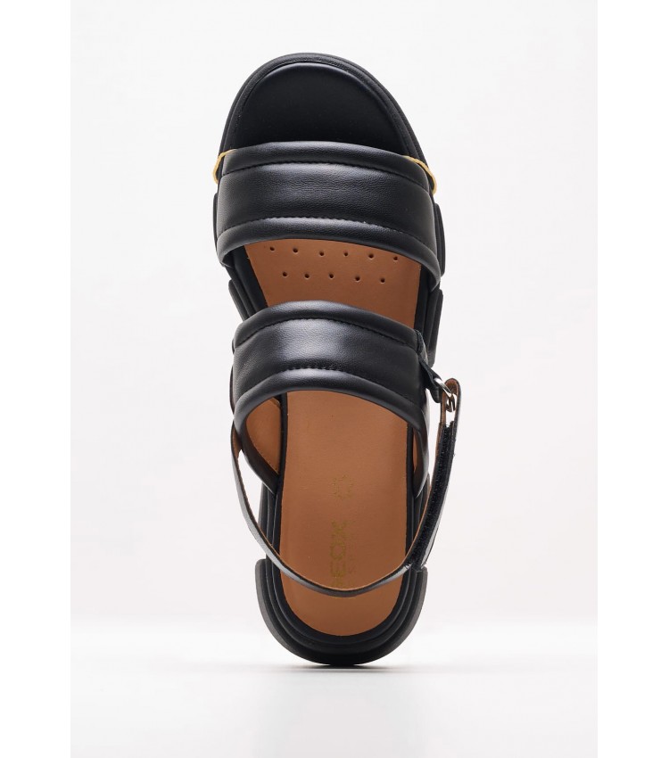 Women Sandals Lisbona.Np Black Leather Geox