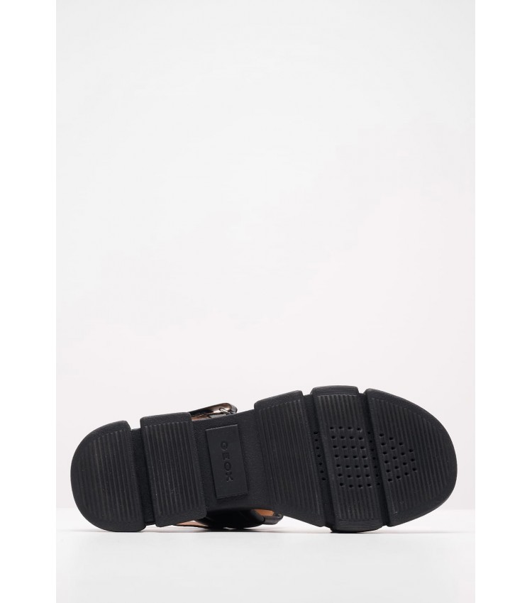 Women Sandals Lisbona.Np Black Leather Geox