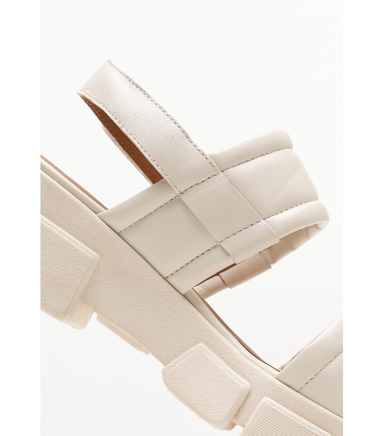 Women Sandals Lisbona.Np Beige Leather Geox