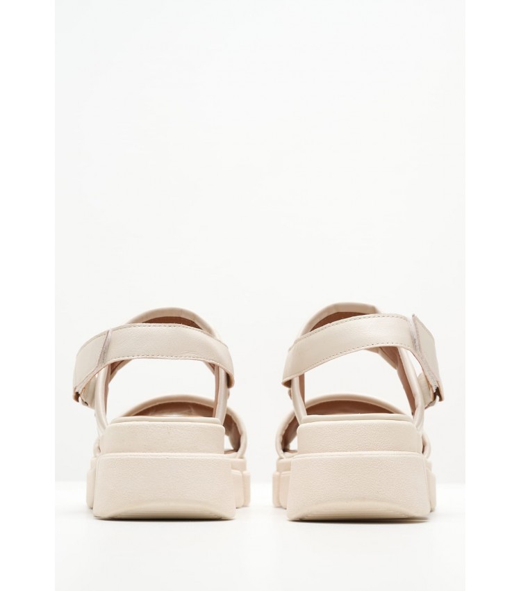 Women Sandals Lisbona.Np Beige Leather Geox