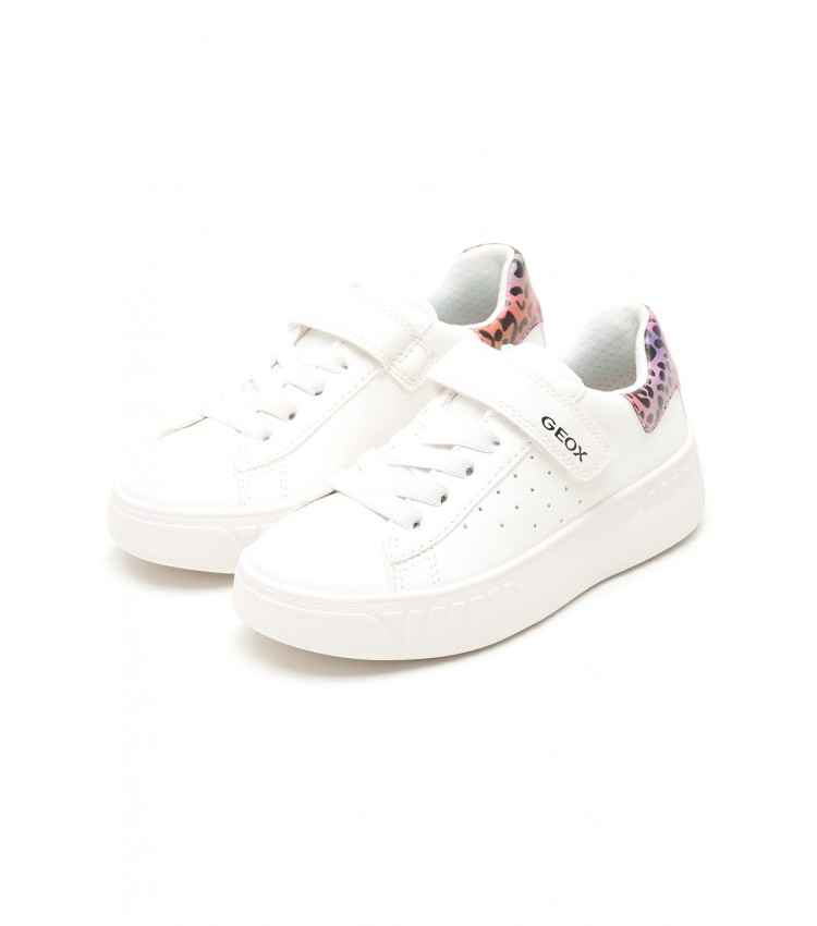 Kids Casual Shoes Mikiroshi White ECOleather Geox