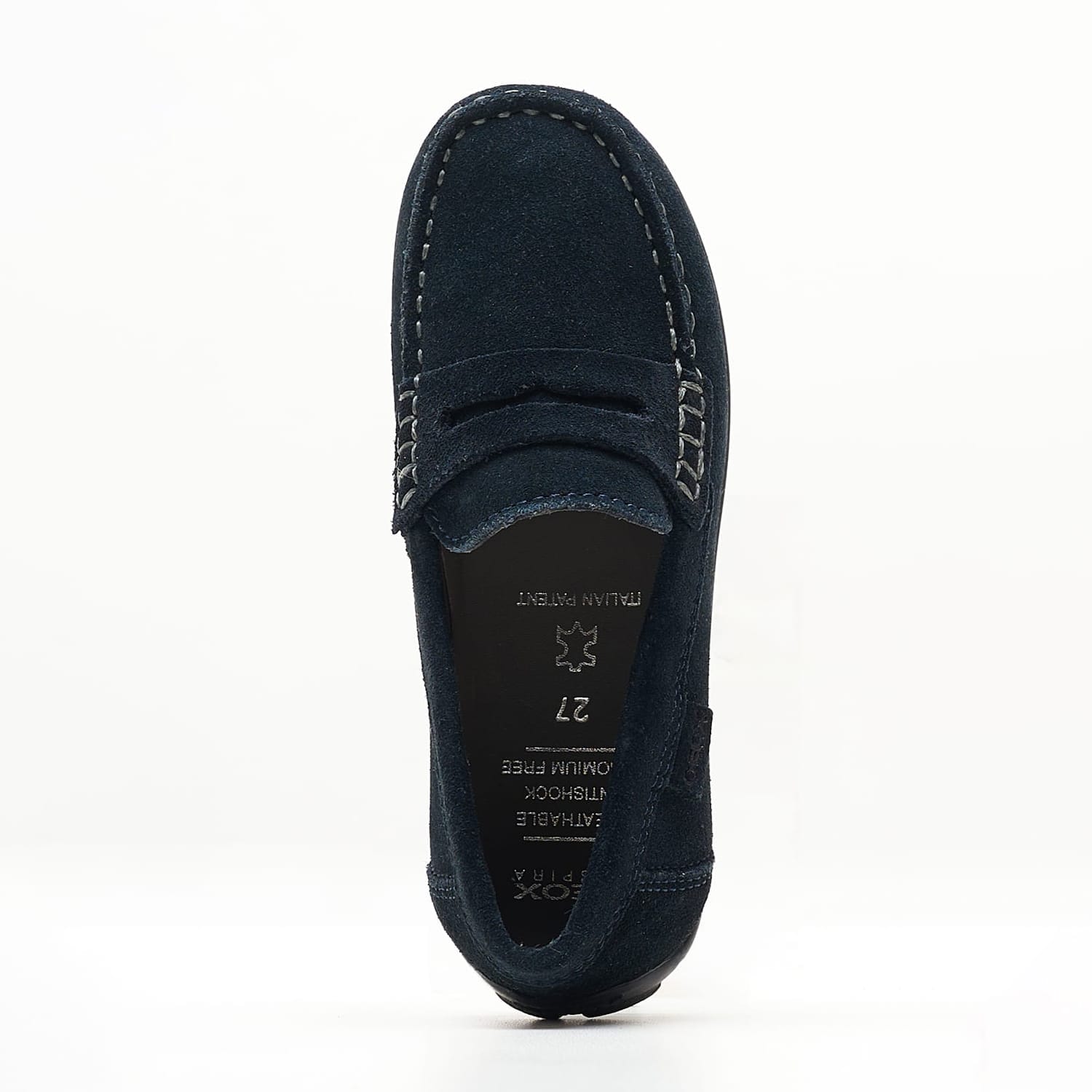 Kids Moccasins New.Fast Blue Buckskin Geox Kids Moccasins New.Fast Blue Buckskin Geox