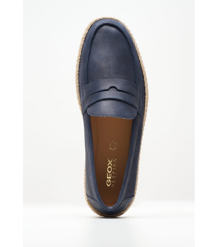 Men Espadrilles Ostuni.A Blue Leather Geox