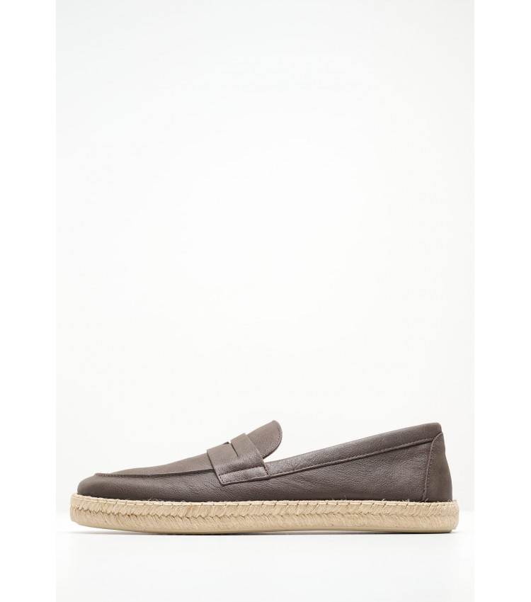 Men Espadrilles Ostuni.A Brown Leather Geox