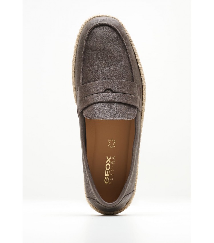 Men Espadrilles Ostuni.A Brown Leather Geox