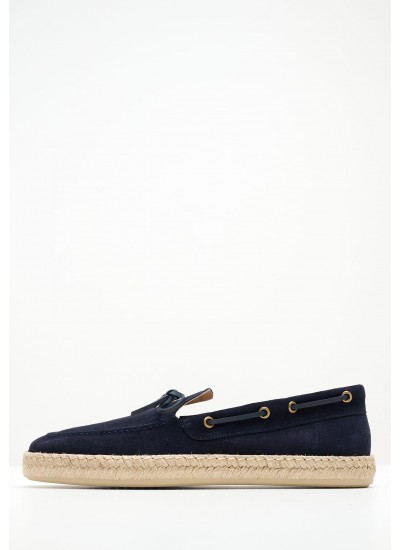 Men Espadrilles Ostuni Blue Buckskin Geox