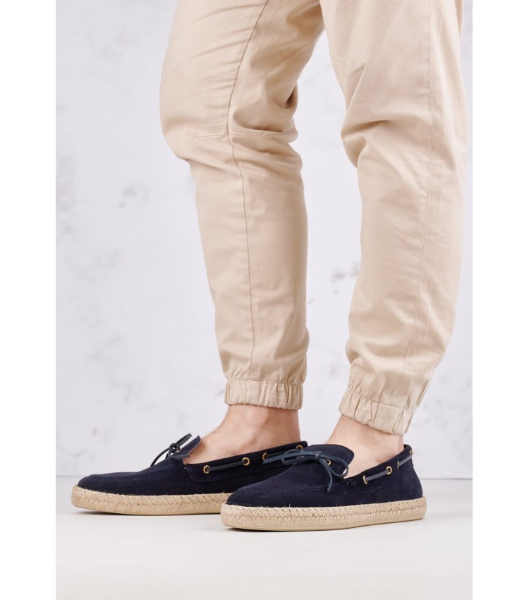 Men Espadrilles Ostuni Blue Buckskin Geox