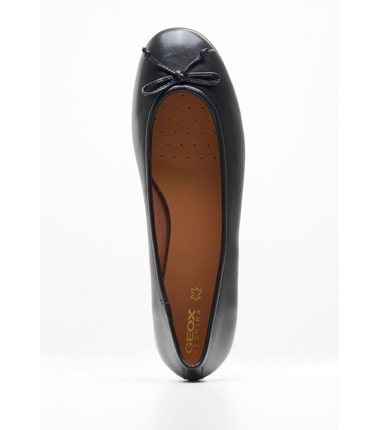 Women Balerinas Palmaria.B Black Leather Geox