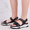 Women Sandals Sorapis.Grip Black Leather Geox Women Sandals Sorapis.Grip Black Leather Geox