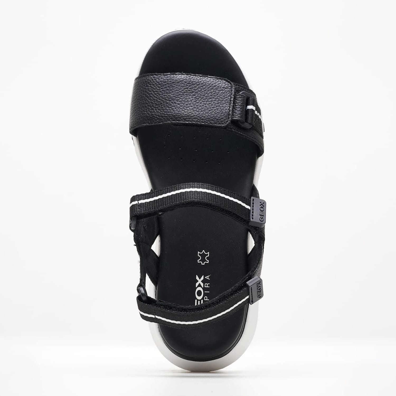 Women Sandals Sorapis.Grip Black Leather Geox Women Sandals Sorapis.Grip Black Leather Geox