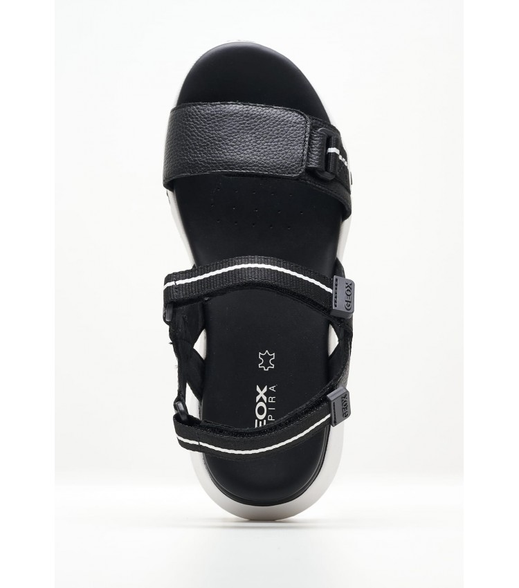 Women Sandals Sorapis.Grip Black Leather Geox