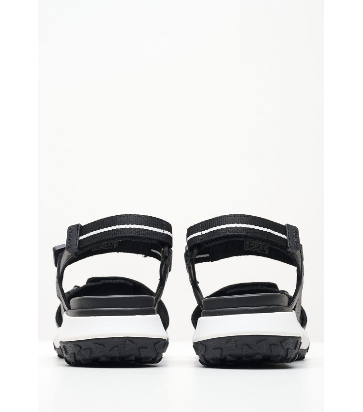 Women Sandals Sorapis.Grip Black Leather Geox