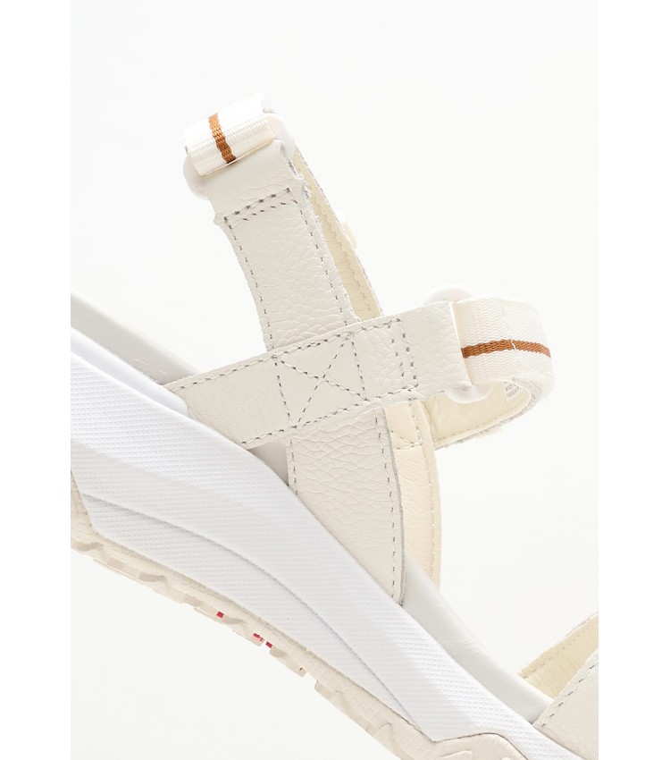 Women Sandals Sorapis.Grip White Leather Geox