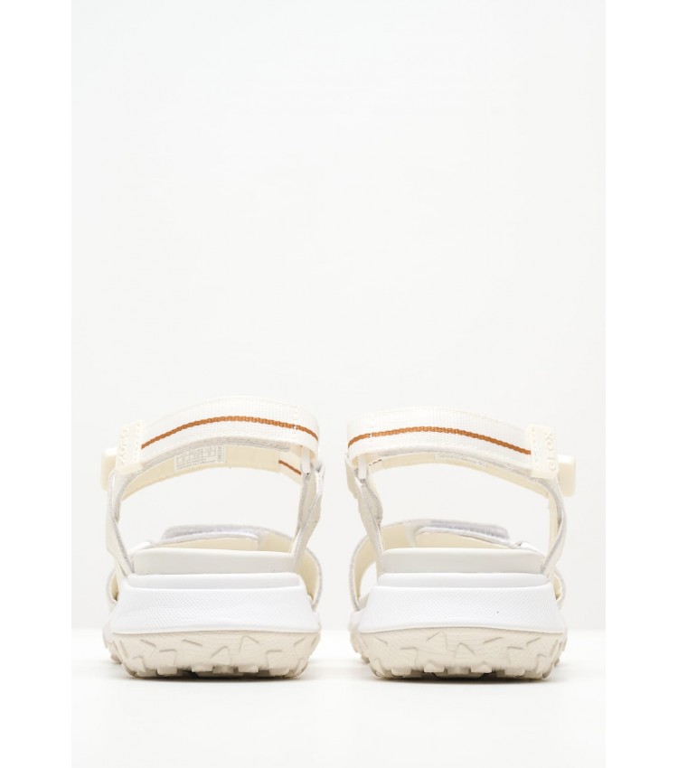 Women Sandals Sorapis.Grip White Leather Geox