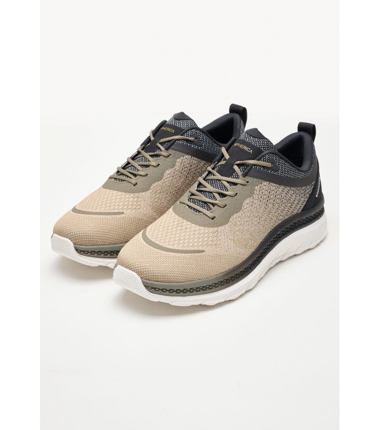 Men Casual Shoes Spherica.Actif.X Beige Fabric Geox