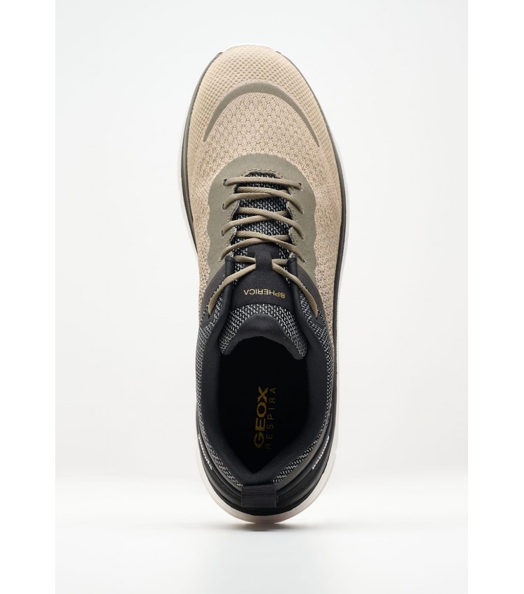 Men Casual Shoes Spherica.Actif.X Beige Fabric Geox