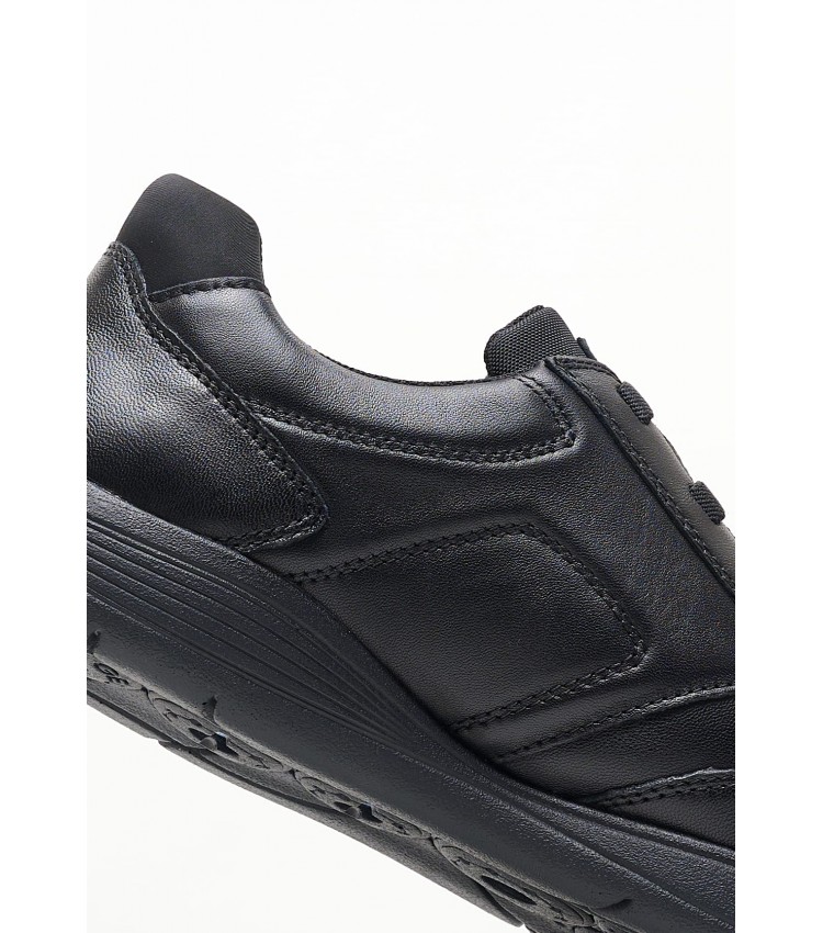 Ανδρικά Παπούτσια Casual Spherica.Agn Μαύρο Δέρμα Geox