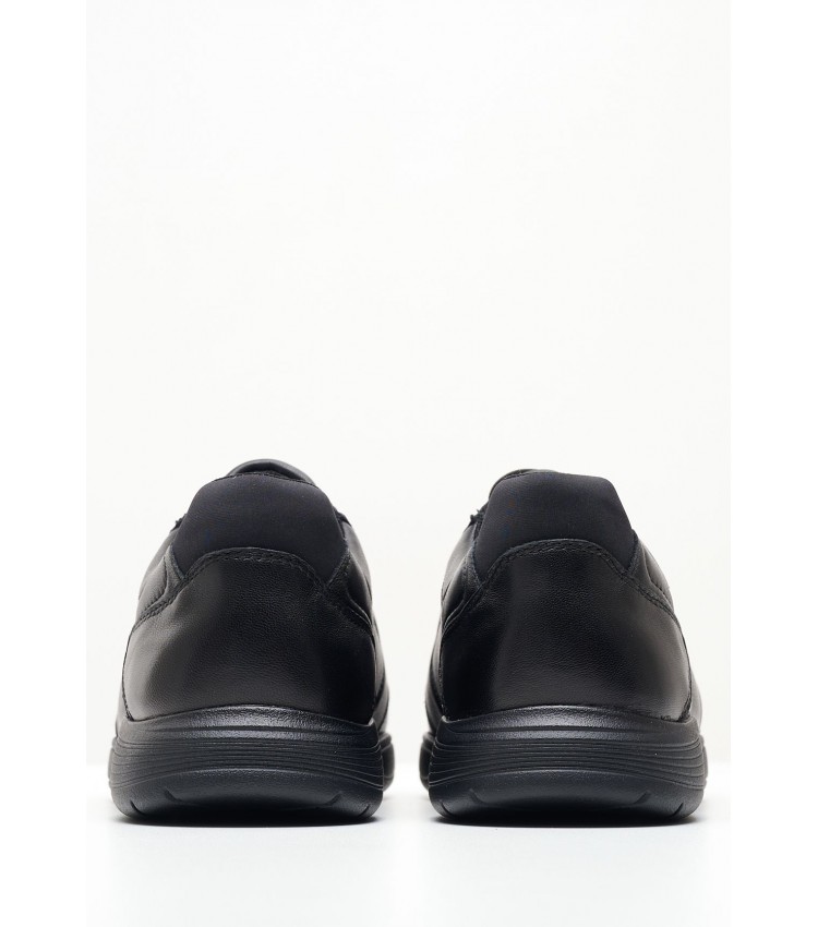 Ανδρικά Παπούτσια Casual Spherica.Agnello Μαύρο Δέρμα Geox