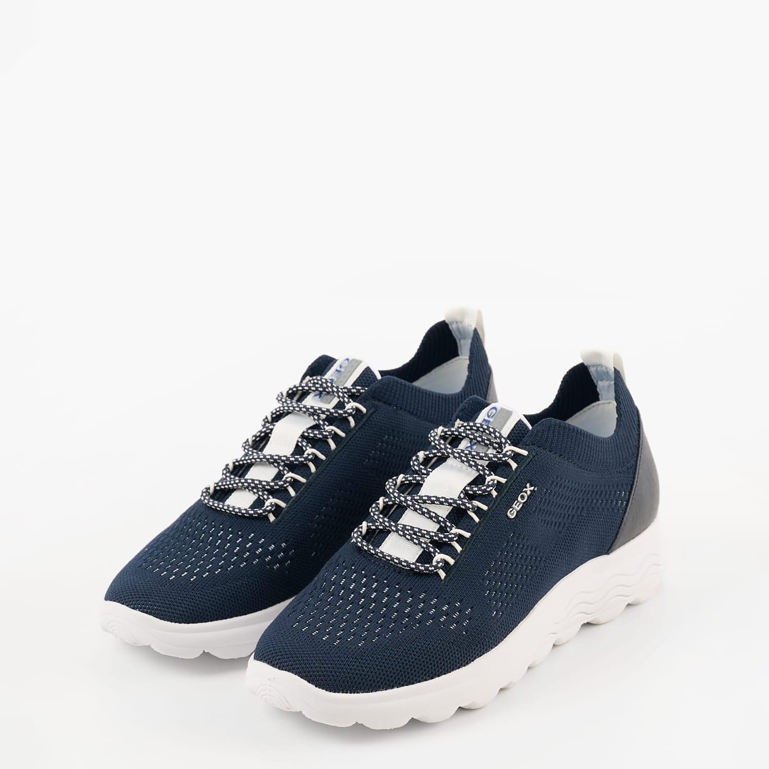 Women Casual Shoes Spherica.A Blue Fabric Geox Women Casual Shoes Spherica.A Blue Fabric Geox
