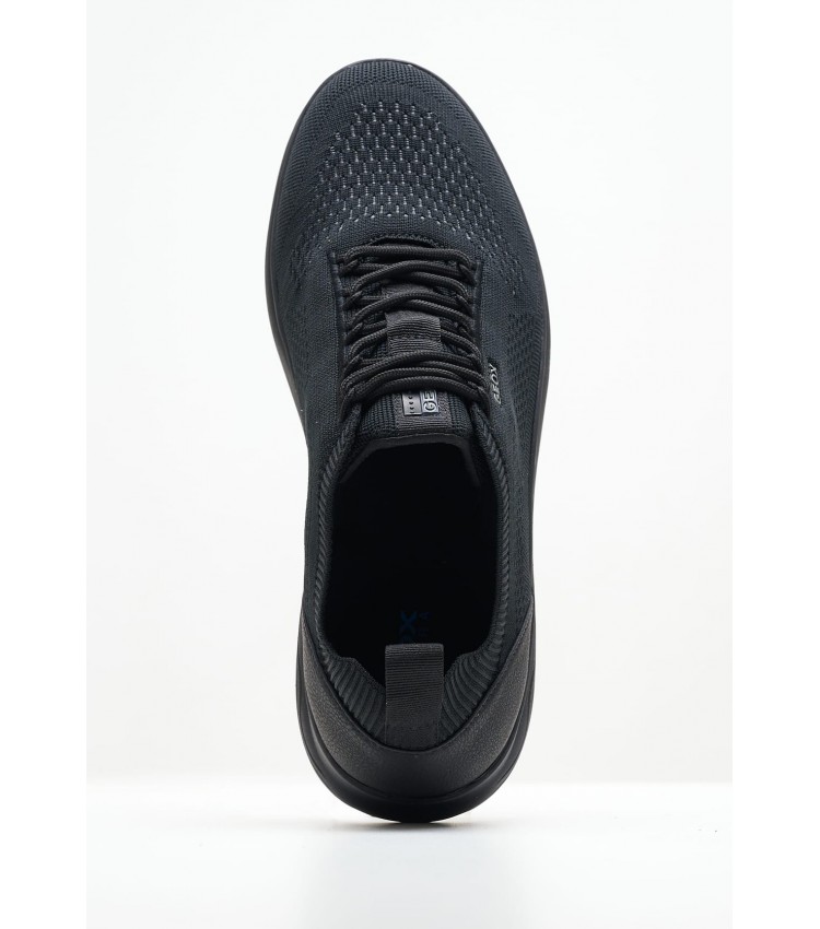 Men Casual Shoes Spherica.Bl Black Fabric Geox