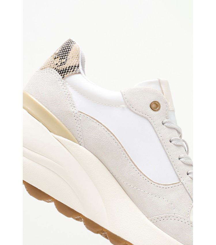 Women Casual Shoes Spherica.Ec13 White Leather Geox