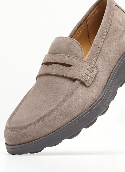 Men Moccasins Spherica.Mocca Taupe Buckskin Geox