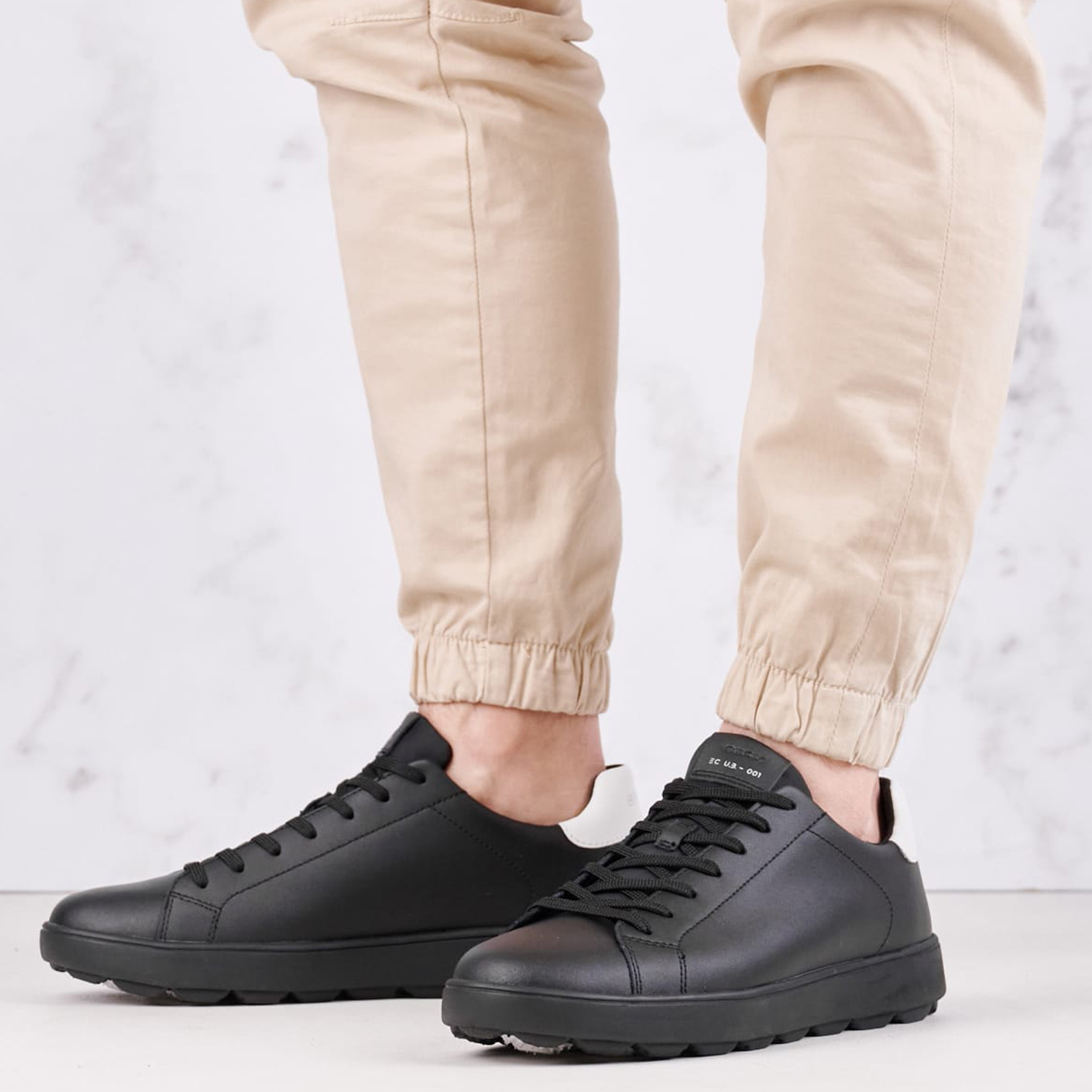 Ανδρικά Παπούτσια Casual Spherica.Rico Μαύρο Δέρμα Geox Ανδρικά Παπούτσια Casual Spherica.Rico Μαύρο Δέρμα Geox