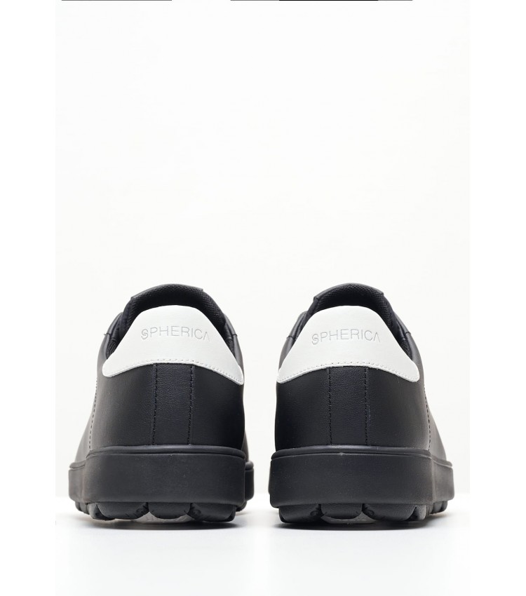 Ανδρικά Παπούτσια Casual Spherica.Rico Μαύρο Δέρμα Geox