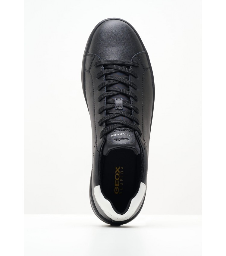 Men Casual Shoes Spherica.Rico Black Leather Geox