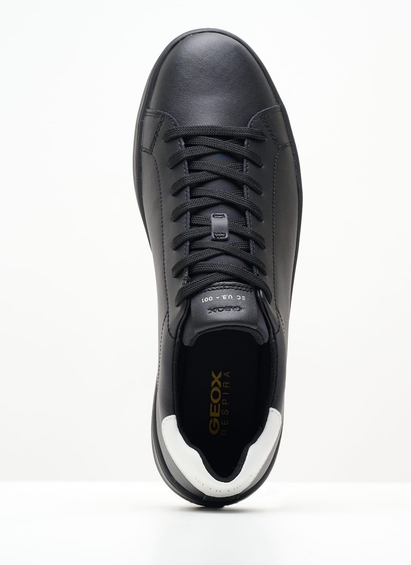 Men Casual Shoes from the Geox brand Spherica.Rico Black Leather mortoglou.gr eshop