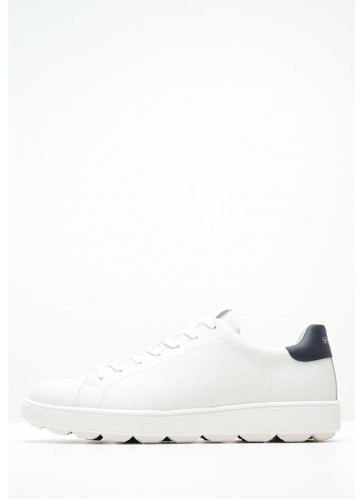 Men Casual Shoes Spherica.Rico White Leather Geox