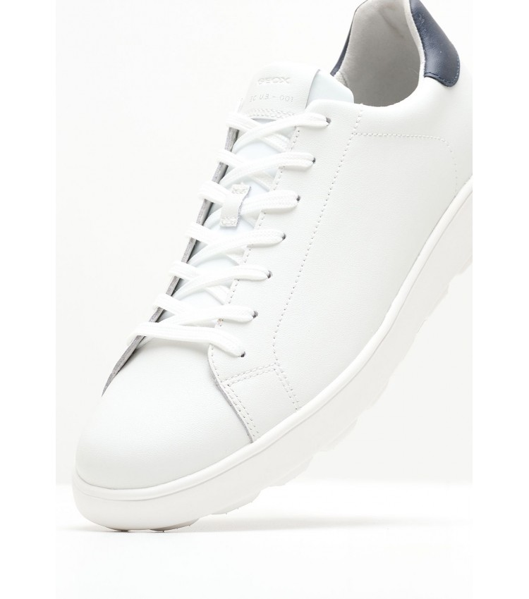 Men Casual Shoes Spherica.Rico White Leather Geox