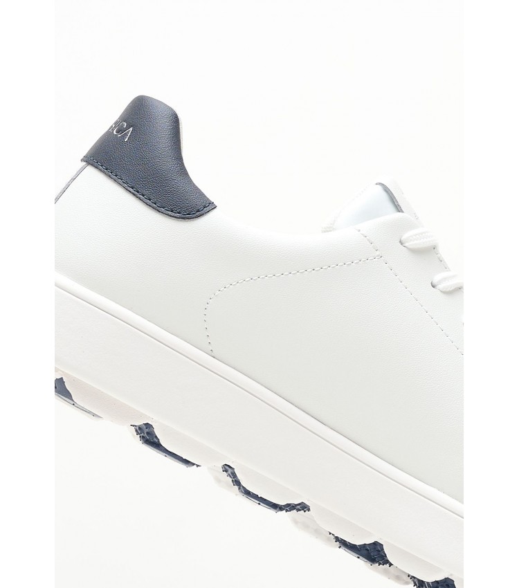 Men Casual Shoes Spherica.Rico White Leather Geox