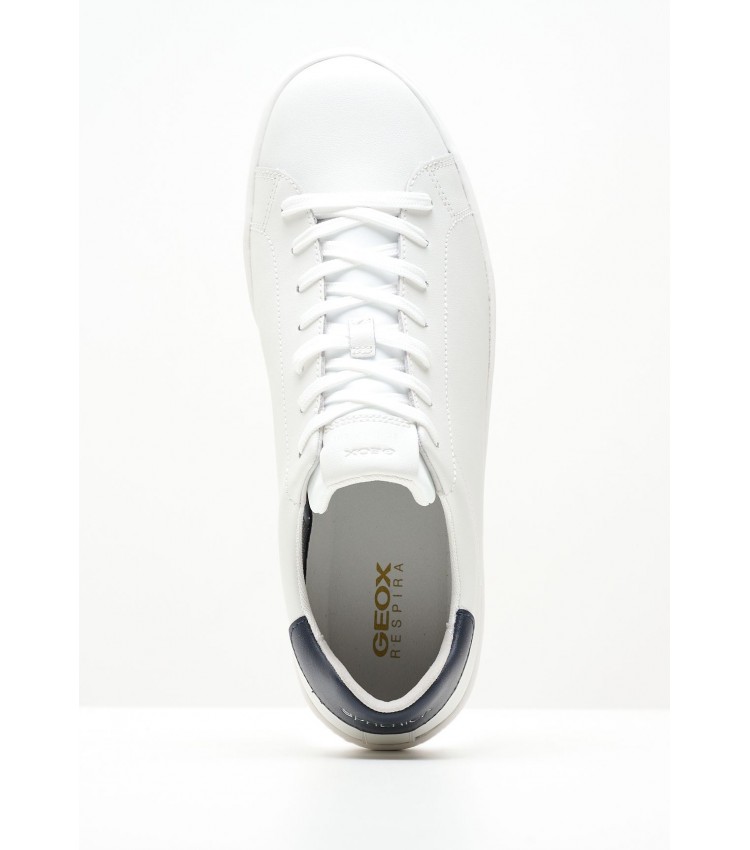 Men Casual Shoes Spherica.Rico White Leather Geox