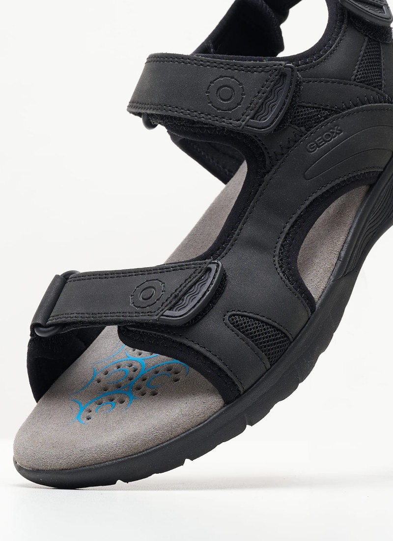 Men Flip Flops Sandals from the Geox brand Spherica.Sandal Black