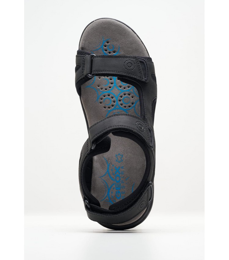 Men Flip Flops & Sandals Spherica.Sandal Black ECOleather Geox