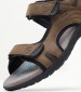Men Flip Flops & Sandals Spherica.Sandal Brown ECOleather Geox