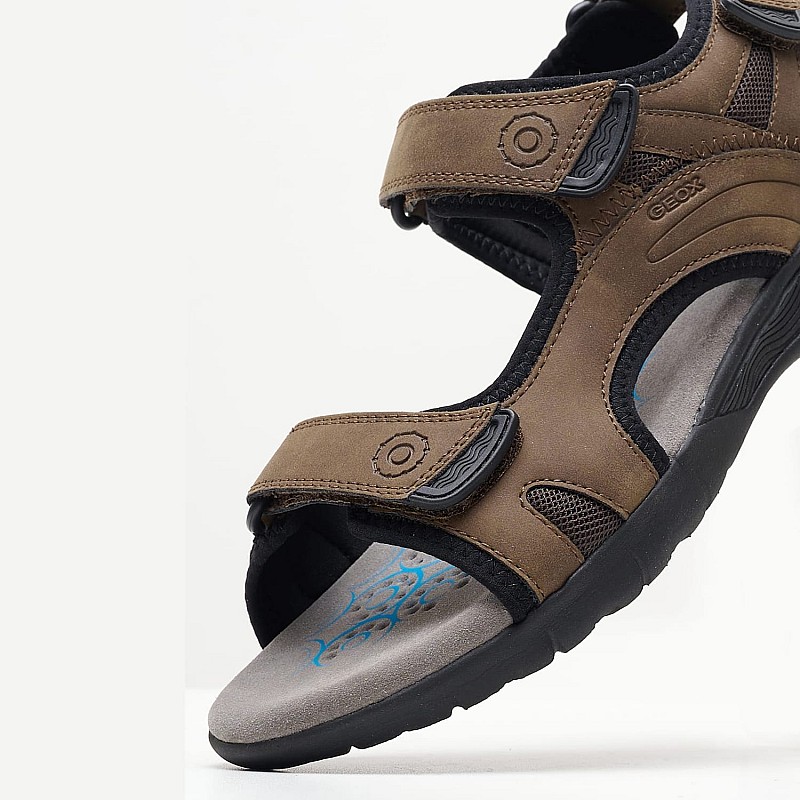 Ανδρικές Σαγιονάρες & Πέδιλα Spherica.Sandal Καφέ ECOleather Geox