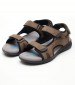 Men Flip Flops & Sandals Spherica.Sandal Brown ECOleather Geox