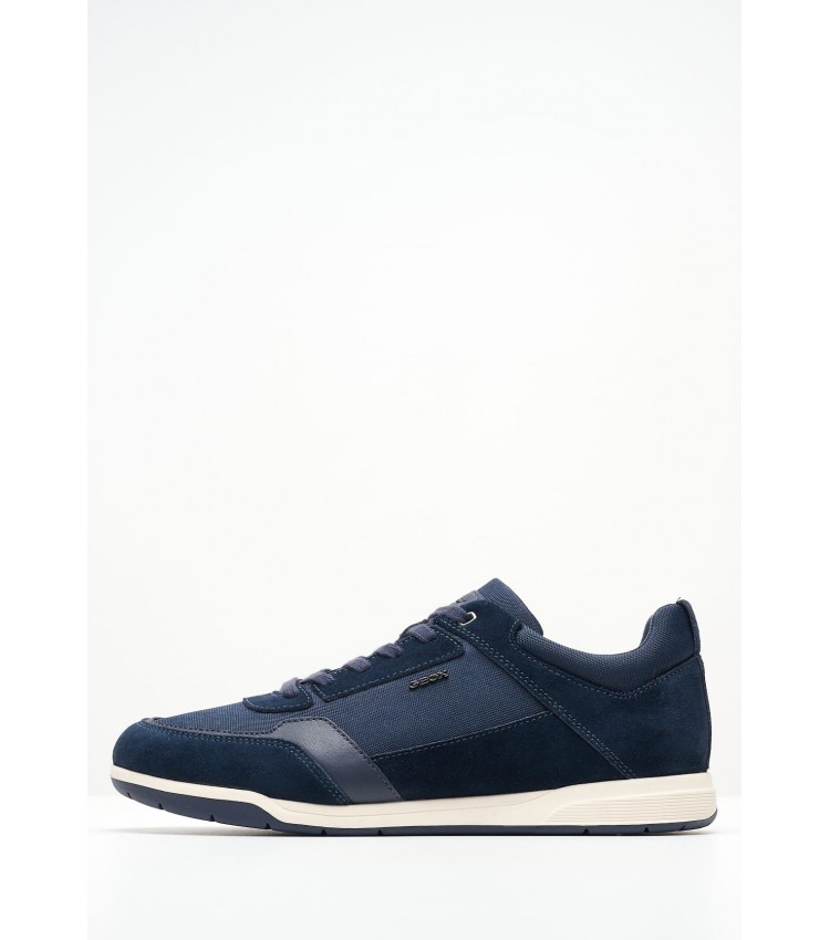 Men Casual Shoes Spherica.Tess Blue Nubuck Leather Geox