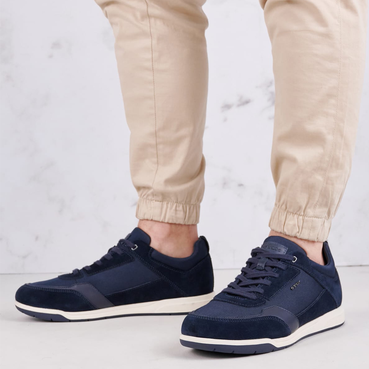 Ανδρικά Παπούτσια Casual Spherica.Tess Μπλε Δέρμα Νούμπουκ Geox Ανδρικά Παπούτσια Casual Spherica.Tess Μπλε Δέρμα Νούμπουκ Geox