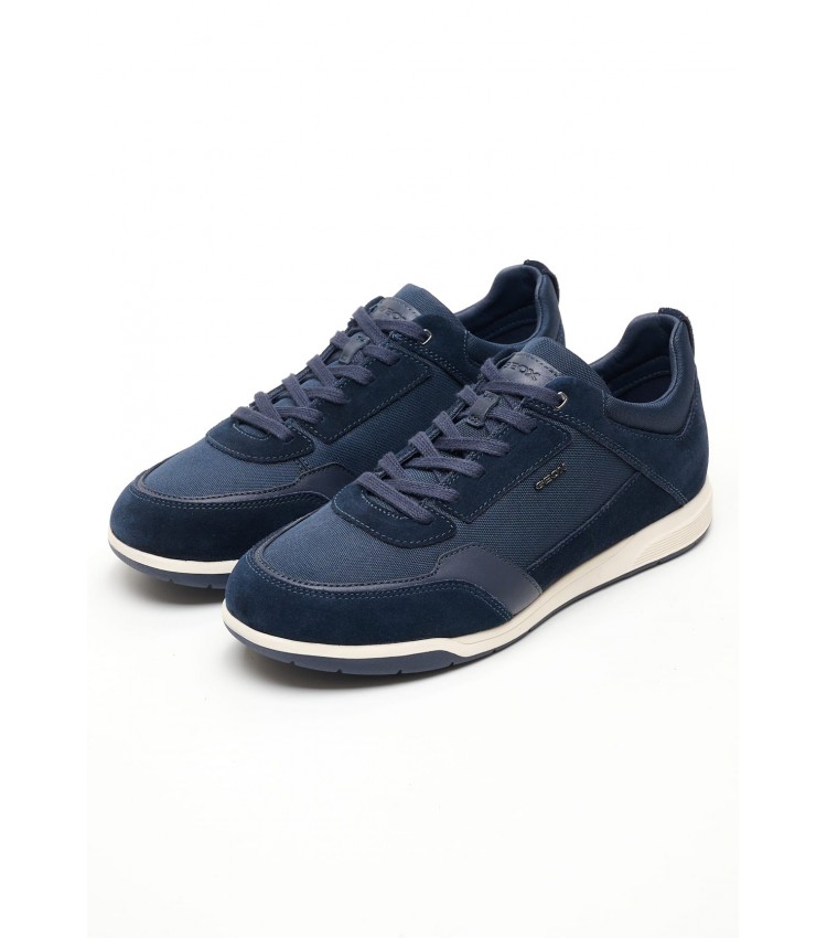 Men Casual Shoes Spherica.Tess Blue Nubuck Leather Geox