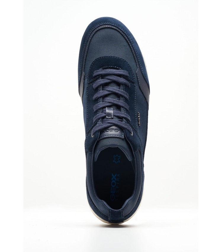 Men Casual Shoes Spherica.Tess Blue Nubuck Leather Geox