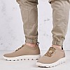 Men Casual Shoes Spherica Beige Fabric Geox Men Casual Shoes Spherica Beige Fabric Geox