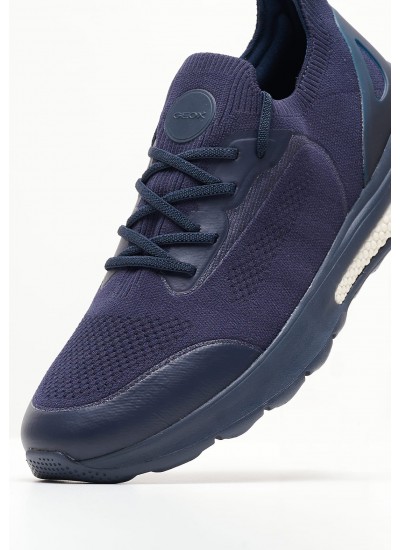 Men Casual Shoes U.Spherica.Actifa DarkBlue Fabric Geox